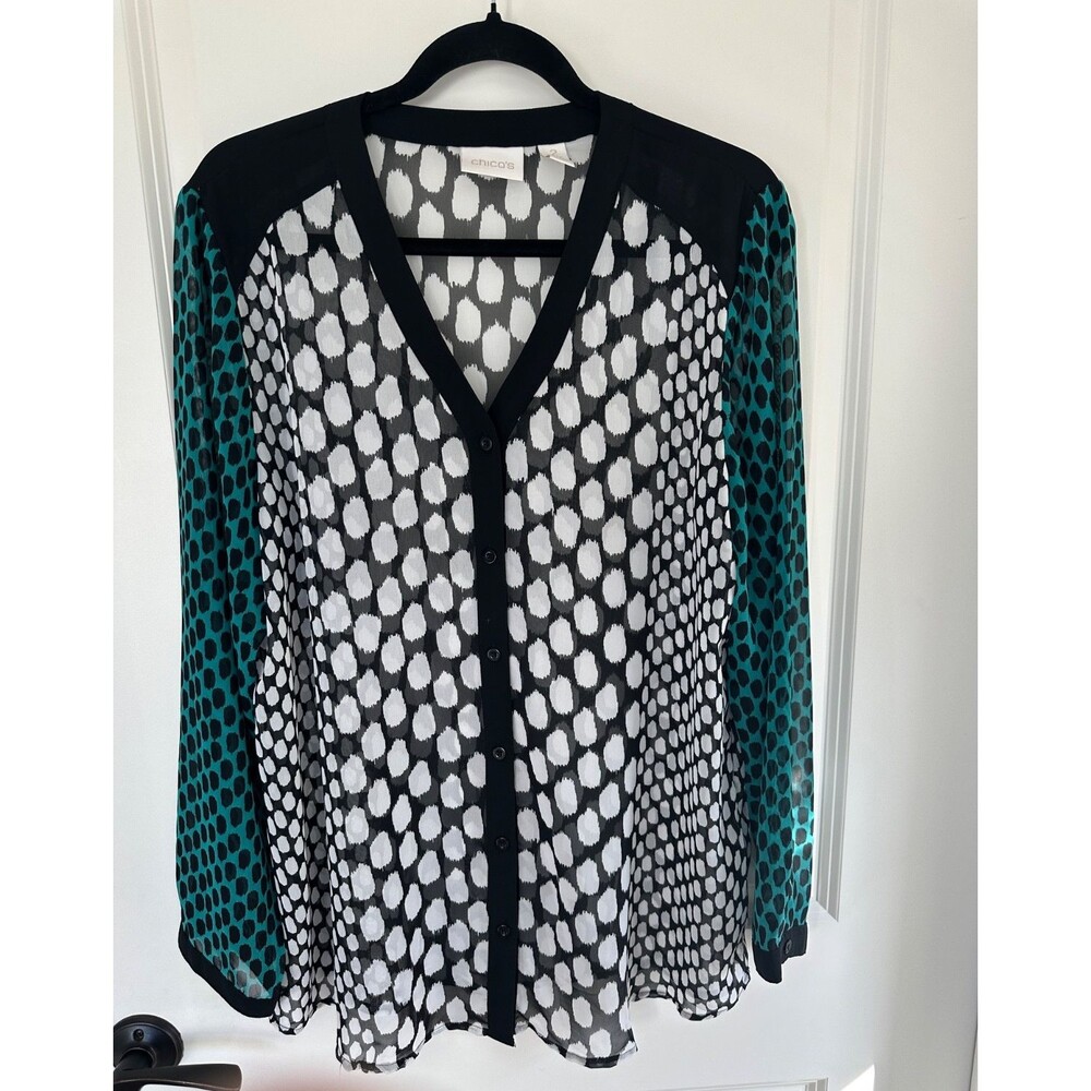 Chico's Sheer Tunic Top Chico’s 2 (Large / US 12)
